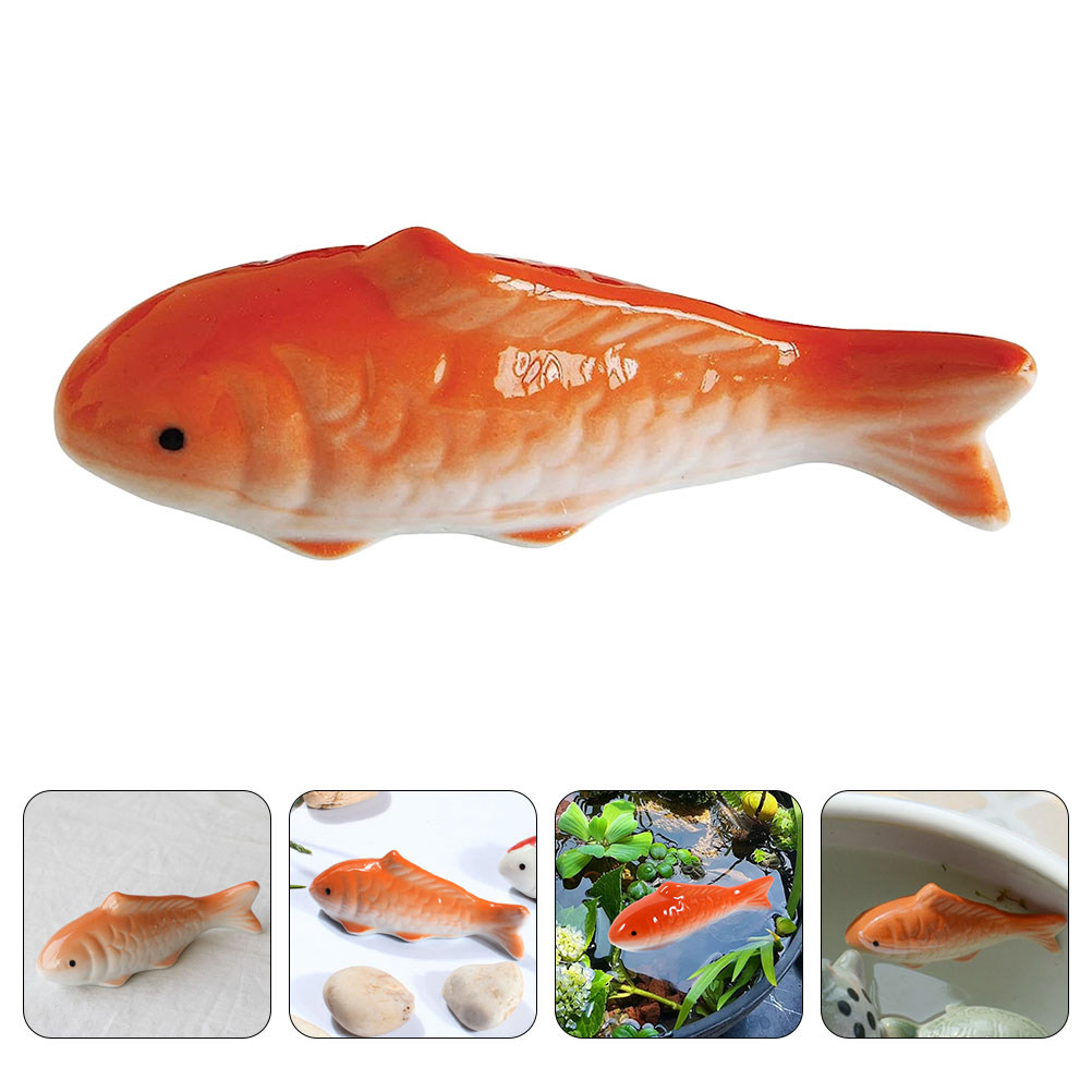 Aquarium - 3Pcs Weatherproof Ceramic Floating Fish Decor