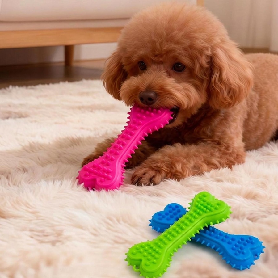 3/6pcs Chew Toys  Dog Rubber T - đánh giá và giá Teeth Cleaning Dog Chew Bone