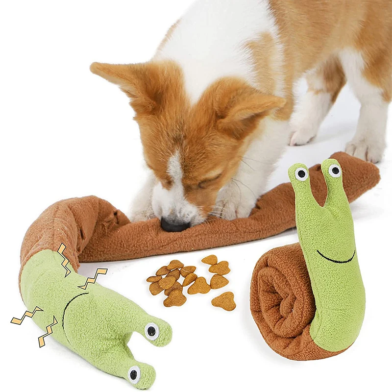 Squeaky Snail Plush Dog Toy In - đánh giá và giá Dog Puzzle Feeder Toy