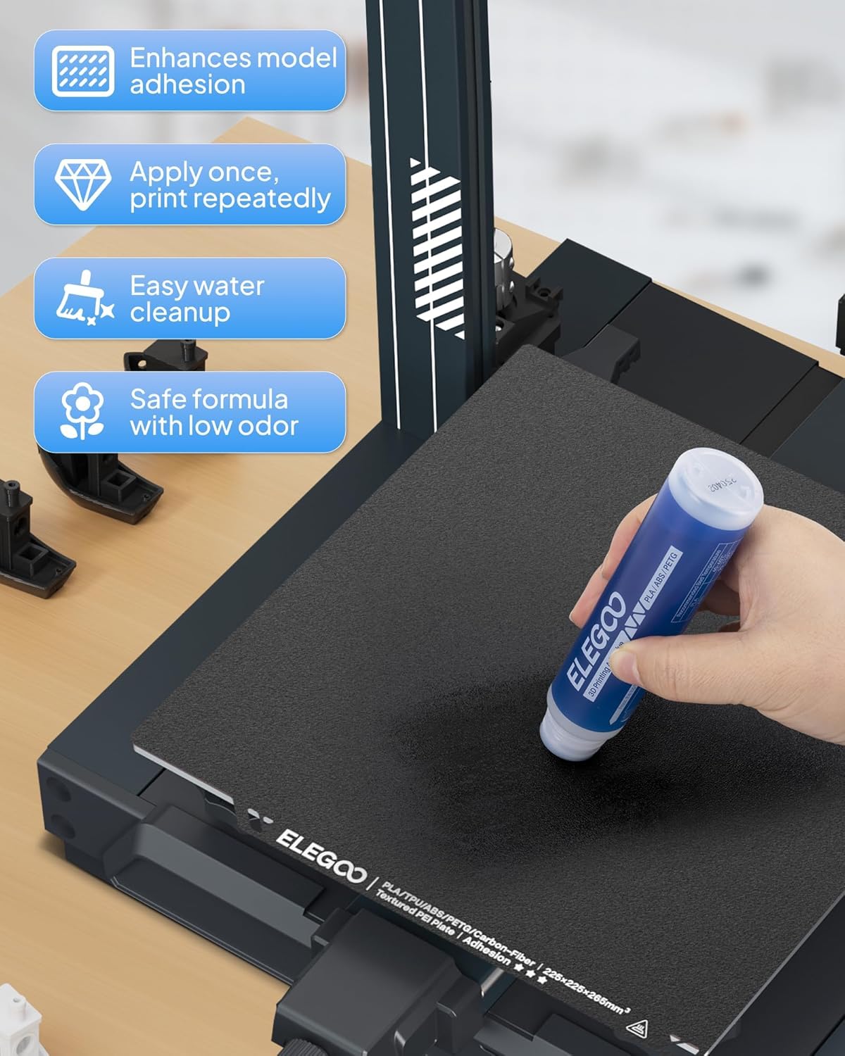 ELEGOO 3D Printer Adhesive Glu - đánh giá và giá Pet Beds